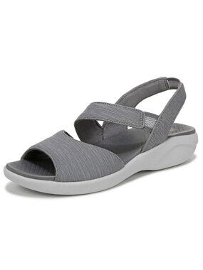 LifeStride Size 9.5 M Sandals Graphite Slingback Stretch Fabric Cushioned